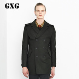 GXG[反季]男装男士时尚休闲外套绿色长款大衣#33226344