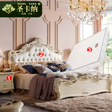 圣卡纳欧式床实木床双人床公主床卧室三件套组合套装法式成套家具