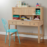 美式乡村儿童实木书桌 儿童写字台 儿童书桌书架组合儿童实木家具