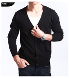 2015春秋新款韩版青年毛衣薄外套男羊绒开衫针织衫羊毛衫空调衫