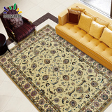 欧美中式客厅茶几地毯卧室床边地垫现代简约手工雕花图案地毯东升