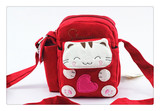 2折清仓！阿拉猫卡通休闲帆布包可爱相机包儿童斜背包糖果色包包