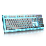 冰龙发光有线游戏键盘USB水晶透明个性笔记本电脑电竞网吧家用lol