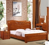上海红橡木床实木床双人床1.8米纯实木储物高箱床现代中式婚床