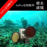 GoPro潜水滤镜HERO4/3+红色滤镜gopro filter小蚁/山狗sj4000配件