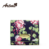 Artmi春季新款 花朵潮流时尚零钱包女式卡包短款多卡位钱夹