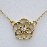 二手真品 Tiffany蒂芙尼18K黄金钻石项链 41cm 日本代购 直邮