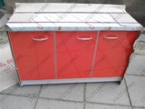 北京简易厨柜单体橱柜简易橱柜不锈钢双抽橱柜大理石台面灶台柜