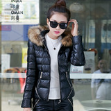 2015冬装新款韩版PU皮棉衣女装外套修身棉服女士短款保暖棉袄女潮