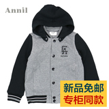 安奈儿男童装2015冬季新款 正品 针织短款棉衣服袄子AB545556