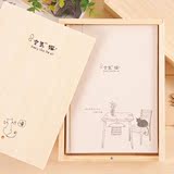 空气猫彩页木盒本布面创意文具日记笔记本记事本子A5日韩国版正品