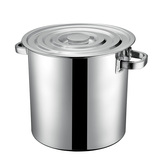 35cm不锈钢桶带盖加厚储水桶圆桶油桶不锈钢汤桶多用大汤锅米桶