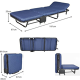 加固加厚海棉木板折叠三折午休折叠床调节移动床医院陪护床