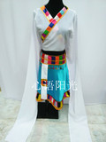 新款儿童成人藏族舞练习裙子 演出服装 舞蹈服饰 大摆裙 女 短裙