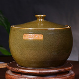 景德镇陶瓷茶叶末釉米缸水缸油缸茶缸储存罐10斤20斤40斤 手工