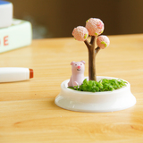 DIY创意迷你小盆栽培绿植办公室内桌面多肉植物微景观陶瓷摆件