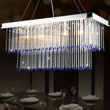 LED水晶吊灯客厅大厅奢华现代长方形餐厅水晶吊灯创意吧台吊灯具