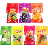 包邮 马来西亚LOT100一百份水果汁软糖150g 百分百进口糖果零食品