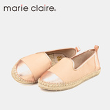 Marie Claire/MC 2016新款真皮渔夫鞋女单鞋懒人鞋裸色平底鞋女鞋