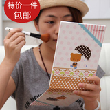 韩国台式公主化妆镜 大号梳妆镜 便携卡通纸镜随身折叠镜子包邮
