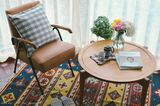 北欧宜家IKEA风格手工编织羊毛地毯/基利姆kilim地毯沙发茶几地毯