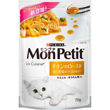 日本Monpetit猫咪主粮妙鲜包 法国至尊厨房 彩蔬酱汁烤鸡肉 70g