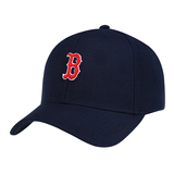 韩国代购MLB男女秋冬保暖棒球帽子深蓝色红袜队B专柜正品包邮