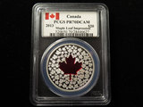 1491投资=2013年加拿大枫叶印象珐琅镶嵌彩9999银币PCGS-PR70DCAM
