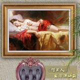 盛华源手绘油画家居欧式经典定制人体客厅书房卧室装饰《睡美人》