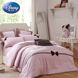 迪士尼家纺罗莱 出品床上纯棉床单四件套公主风粉色甜蜜私语