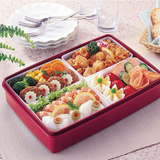 日本进口SANKO塑料饭盒分格便当盒四格寿司盒水果盒干果盒零食盒