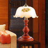 欧式台灯美式卧室床头灯英伦复古典实木调光老上海灯饰灯具