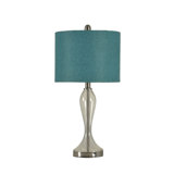 出口地中海蓝色灯罩透明玻璃台灯现代中美式新古典简约卧室床头灯