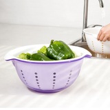 食用PP材质日韩双层塑料洗菜盆漏盆厨房洗菜篮子水果篮沥水盆加厚