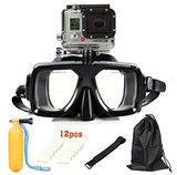 GoPro hero4 山狗3+SJ4000摄像机潜水眼镜 萤石小蚁运动相机面罩