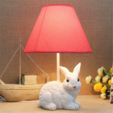 小白兔可调光台灯儿童房台灯 卧室动物床头创意台灯兔子生日礼物