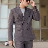 韩国代购男装2016秋季新款西装宴会商务韩版修身职业男士西服套装