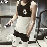GNN2016新款夏季运动短裤背心套装男韩版修身潮 青年大码训练跑步