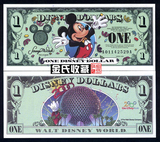 全新 迪斯尼1美元纪念钞 2000年迪士尼 千禧年A冠 美洲纸币