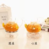 潮州市加厚茶具加热新鲜水果整套蜡烛过滤透明花茶耐热玻璃茶壶