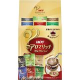 现货 日本进口UCC高级滤泡式挂耳咖啡滴漏黑咖啡六种口味12片