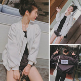 春季韩版棒球服运动休闲学院风学生薄款短款外套宽松女上衣夹克衫