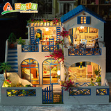 DIY小屋流星花园手工拼装房子模型别墅玩具屋创意生日礼物送女生