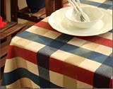 经典英伦复古风书桌布餐桌布艺 优质彩色格子花卉款桌布可定做