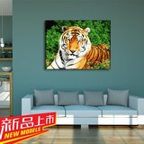 【】数字油画diy 客厅风景动物手绘装饰老虎 森林之王