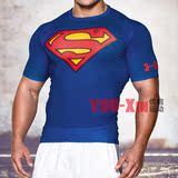 UA安德玛男英雄运动紧身衣超人短袖T恤弹力压缩上衣防晒速干衣服