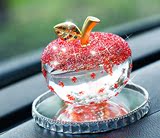 高档创意汽车载摆件水晶透明玻璃球轿车用香水座摆设小车里装饰品