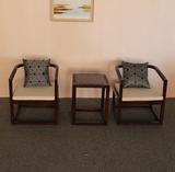 现代新中式实木圈椅售楼处洽谈椅休闲椅子酒店会所单人沙发椅家具