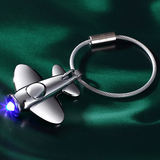 LED发光小飞机钥匙扣 男士汽车钥匙链 创意钥匙圈