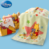 迪士尼Disney小熊维尼纯棉童巾 婴儿童小毛巾 割绒 枕巾 卡通挂式